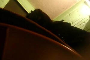 Recording a girl at a festive holiday party event