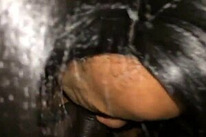 beautiful black girl sucks cock and swallows cum 😍