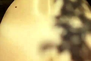 Interracial guy eats slut's ass in exhibition