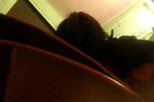 Recording a girl at a festive holiday party event