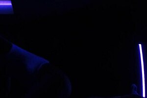 carrie b engages in blacklight sex showcasing small tits and fetish desires