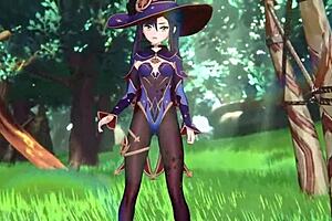 genshin impact mona with small tits fucking shaved oral assfucking masturbation young teen tits