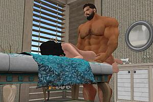 Cam Heyward's Huge Cock Gets Massaged