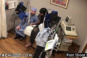 asian eliza shields moans during hitachi wand orgasms in florida medical experiments with doctor tampa