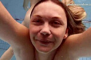 Iva Brizgina And Paulinka Hot Softcore Lesbians In The Pool