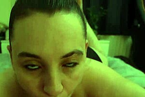 Stepsister comes to my bed in the middle of the night to gag on cum