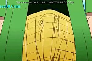 nami engages in detailed hentai action with two boys in an anime scene