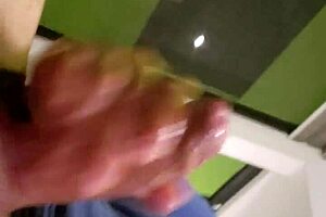 watch this guy shoot rich jets of hot cum during intense solo masturbation