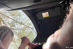 naive teen caught me jerking off on hiking trail and sucked monster cock