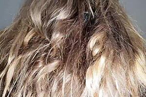 Cute girl sucking and riding big cock passionately.