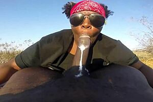 Hey, watch this public blowjob pov with deepthroat action