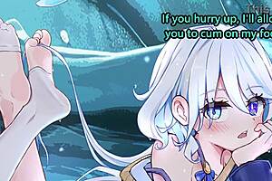 Joi Furina Guides a Quick Femdom Feet Session. Her Anime Charm Works Fast!