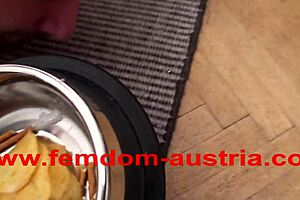 Bound Slave Serves Goddess