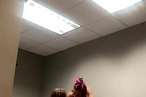 Rough threesome with latina and ebony