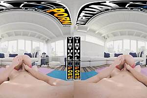 virtual porn - yoga slut violet gems cant stay off my dick