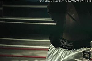 Alexa Tomas dances seductively in the boxing ring, showcasing her perfect body.