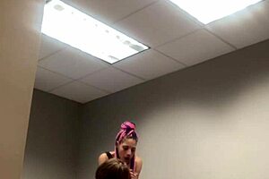 Rough threesome with latina and ebony