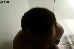 Soloboy still masturbates in the shower with a large black dick