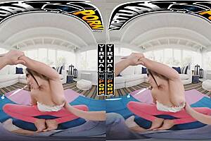 virtual porn - yoga slut violet gems cant stay off my dick