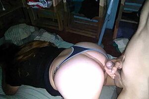 Latina MILF Bent Over For Doggystyle Fuck At Night