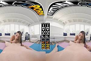 virtual porn - yoga slut violet gems cant stay off my dick