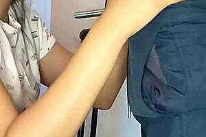 Unexpected blowjob from cute teen to trainer in homemade hardcore