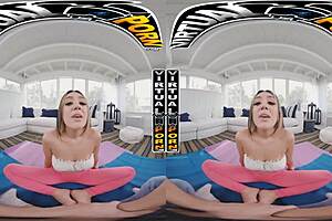 virtual porn - yoga slut violet gems cant stay off my dick