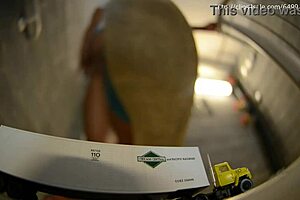 Miss Ts Tin Trailer Crush Sandal Tease Dominates With Huge Feet In Pantyhose Femdom Massage