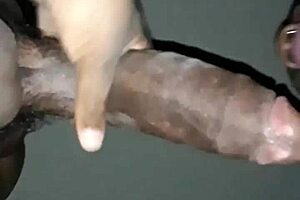 my jamaican neighbor was so horny she sucked my big black cock