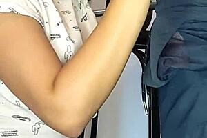 Unexpected blowjob from cute teen to trainer in homemade hardcore