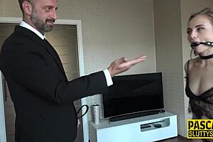 Bdsm Babe Throats Dick And Rides