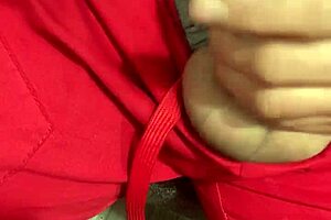 Lonely guy jerks off in solo masturbation session