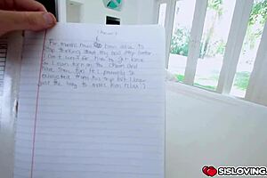 Kasey Miller wraps her lips around her stepbro's young cock