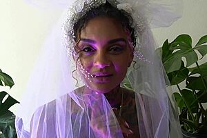 joi wedding night with leah michelle, cum on bride