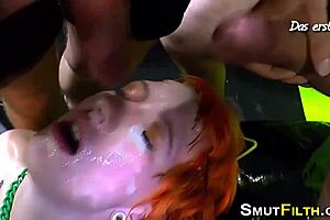 i gulp cum in bukkake blowjob bizarre blowbang facial monster cock hardcore fetish cumshot redhead