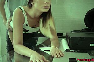 Blonde MILF Jaye Summers shares the intensity of a fuck with her stepbro on a desk