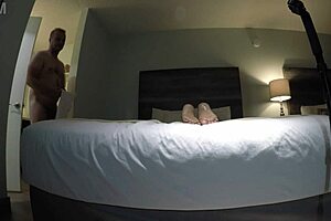 Mandy Mynxx gives footjob in POV.