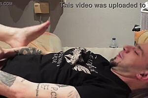 wife's foot masturbation session