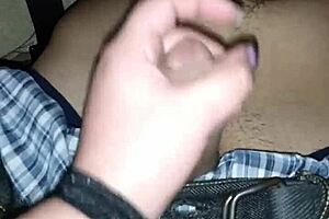 A white teenager sucks a big cock