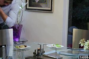 Housewife engages in deepthroat and squirting homosexuality exercise