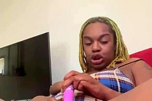 Milf almost caught masturbating her shaved pussy