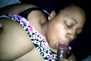 Bbw B Gives Sloppy Blowjob To Black Cock