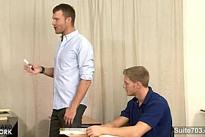 Sexy Gays Fuck In A Meeting At Work.