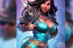 Sexy ethereal princesses with big booties use magic in energy field