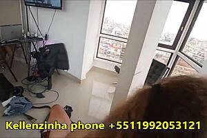 Nonprofessional with strapon presents dominance and submission scene in couple’s video