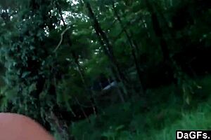 dagfs - this saucy teen 18+ just loves outdoor sex play