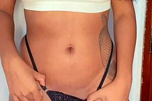 I'm masturbating while licking my pussy in this video