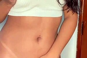 I'm masturbating while licking my pussy in this video