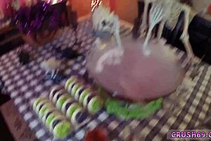 My step-sister’s sins during Halloween celebration with her disgusting Daddy