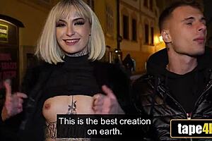 I'm this tatted up euro blonde, cuckolding my broke boyfrend for cash with a big cockk